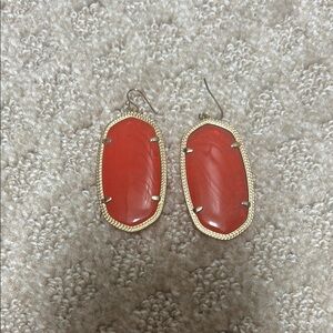 Kendra Scott Gold and Coral Earrings